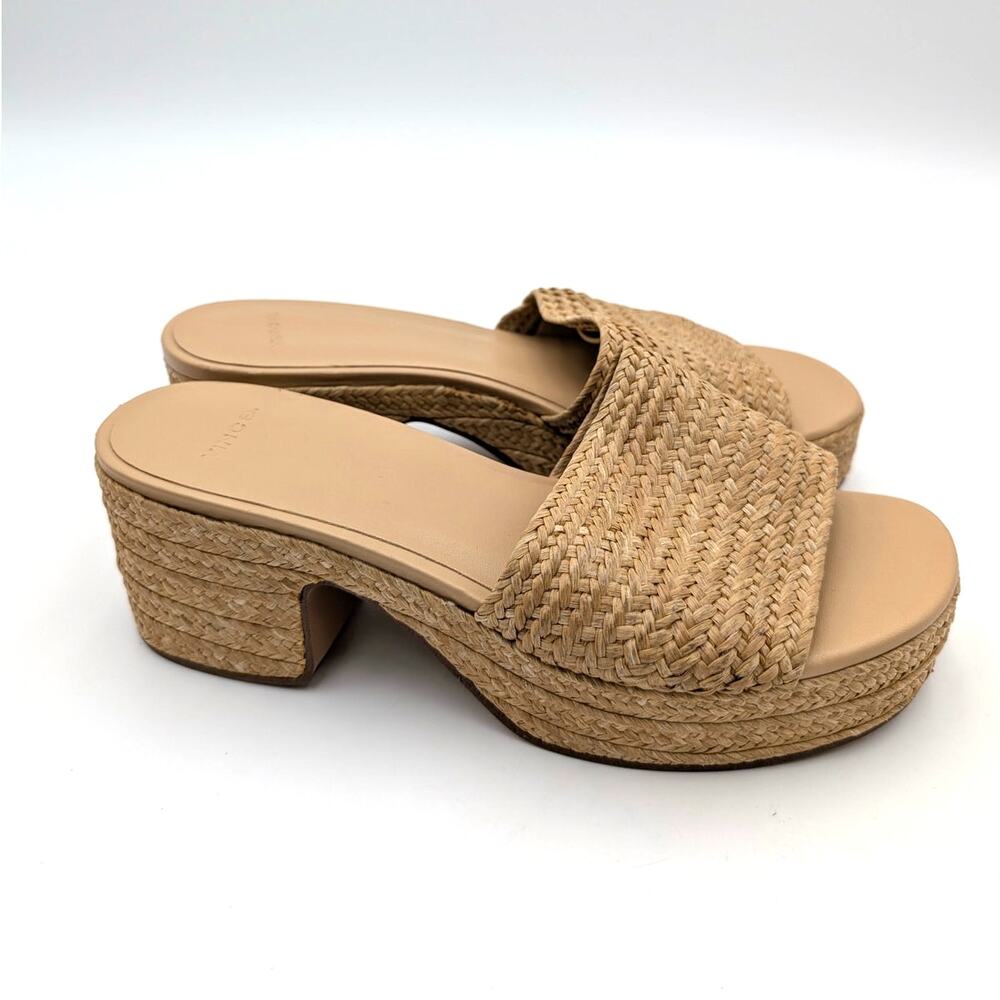 Vince Margo Platform Heel Sandals Women's Toasted Wheat Size US6.5M EU36.5 - Picture 3 of 11